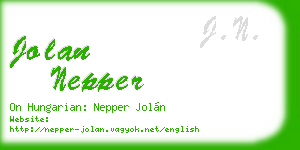 jolan nepper business card